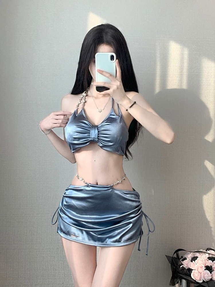 Womens Suit - 女性のエレガントな薄いストラップビキニセットセクシーなプッシュアップ水着夏のビーチウェアホリデー温泉スーツ