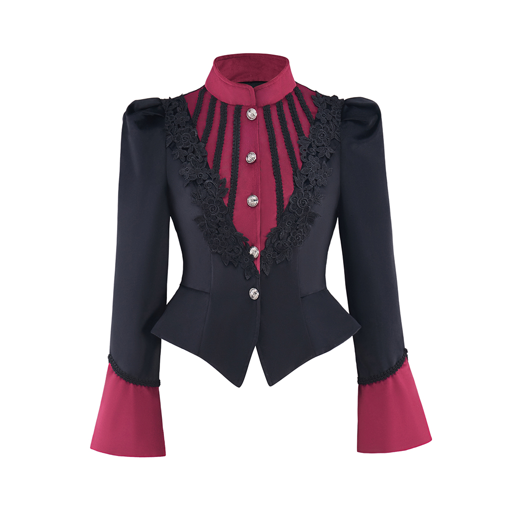 Womens Blazer - 女性のビクトリア朝のスチームパンク・ルネッサンス・ブレザー・ジャケット、中世のヴィンテージ・ゴシック・エドワード朝のジャケット、長袖コート・トップ・コスチューム