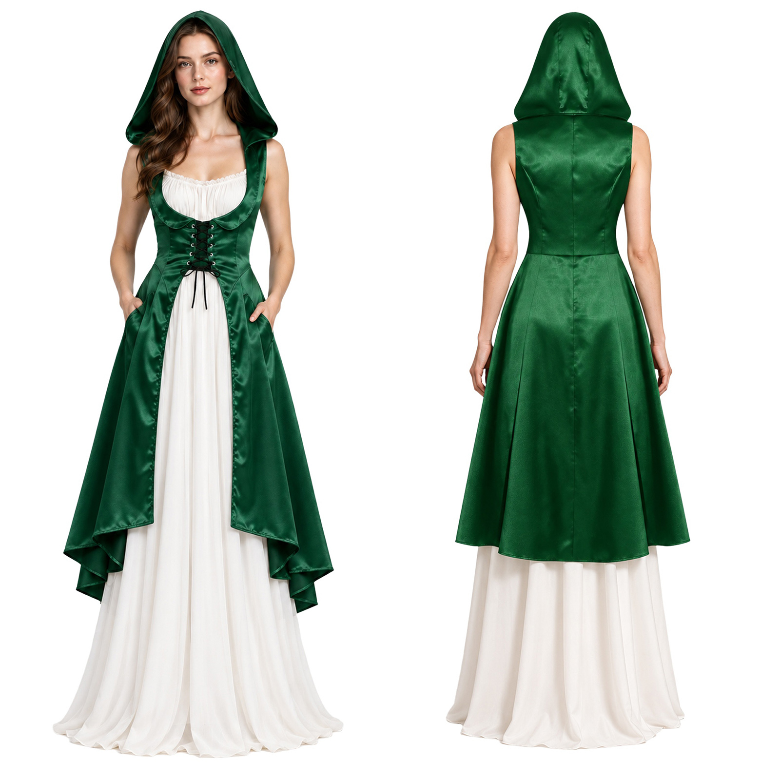 ハロウィーンのコスプレパーティーに最適な、中世ルネサンス様式 - Lace Dress のレビューと価格