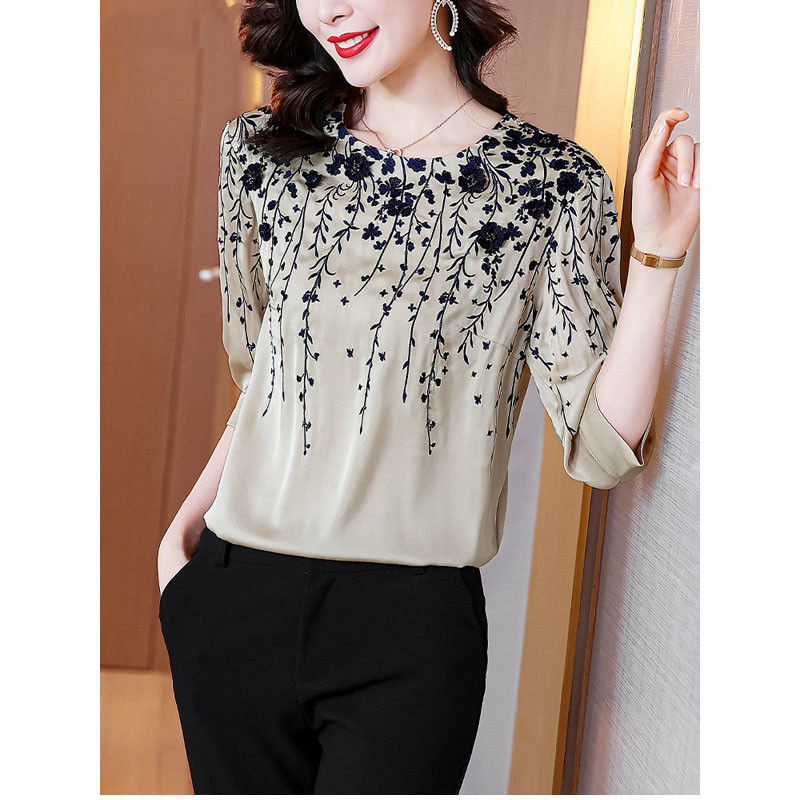 女性のためのエレガントなシルクサテンのブラウス,カジュアルな - Silk Blouse のレビューと価格