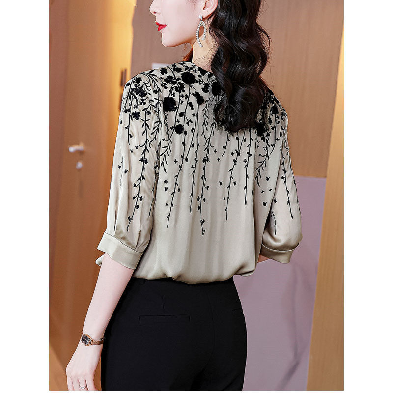 女性のためのエレガントなシルクサテンのブラウス,カジュアルな - Silk Blouse のレビューと価格