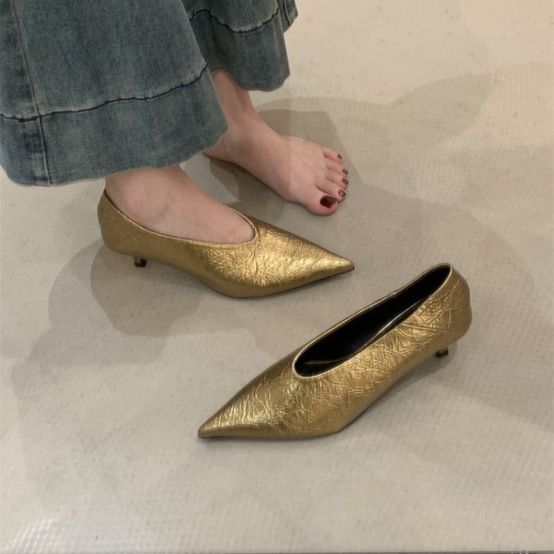 2025年秋新作 通勤風 フラットヒール 浅口 ポインテッド - Womens Heels のレビューと価格