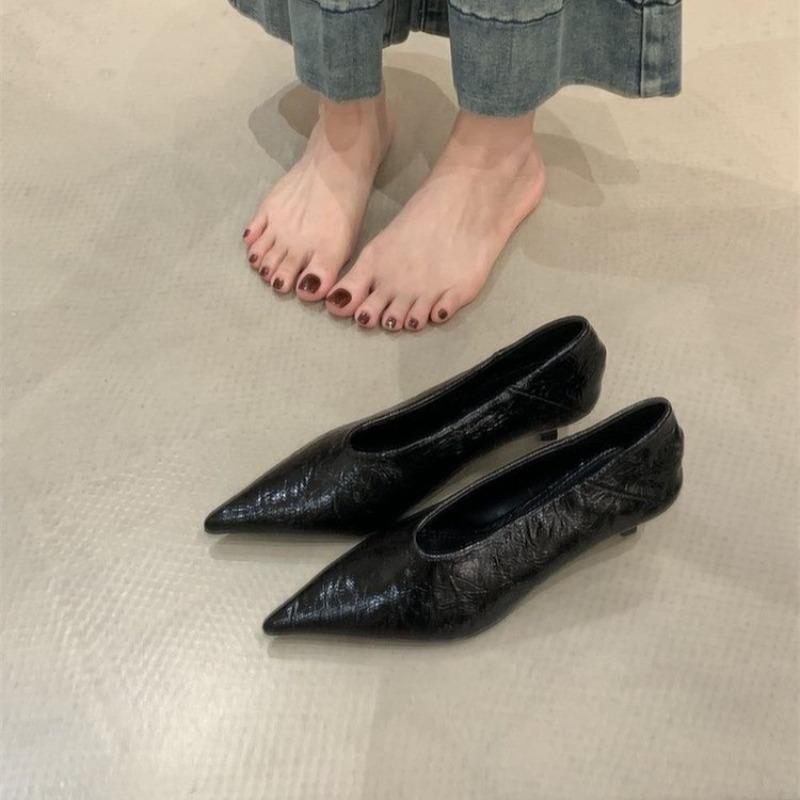 2025年秋新作 通勤風 フラットヒール 浅口 ポインテッド - Womens Heels のレビューと価格