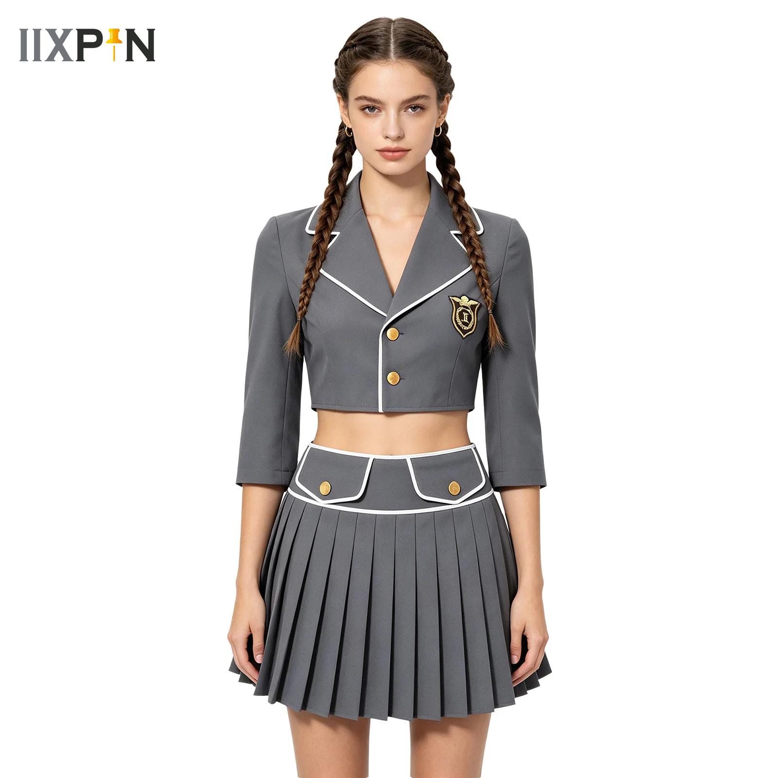 女性向け、日本の女子高生風コスプレ衣装。襟付き、七分袖のクロ - Womens Blazer のレビューと価格