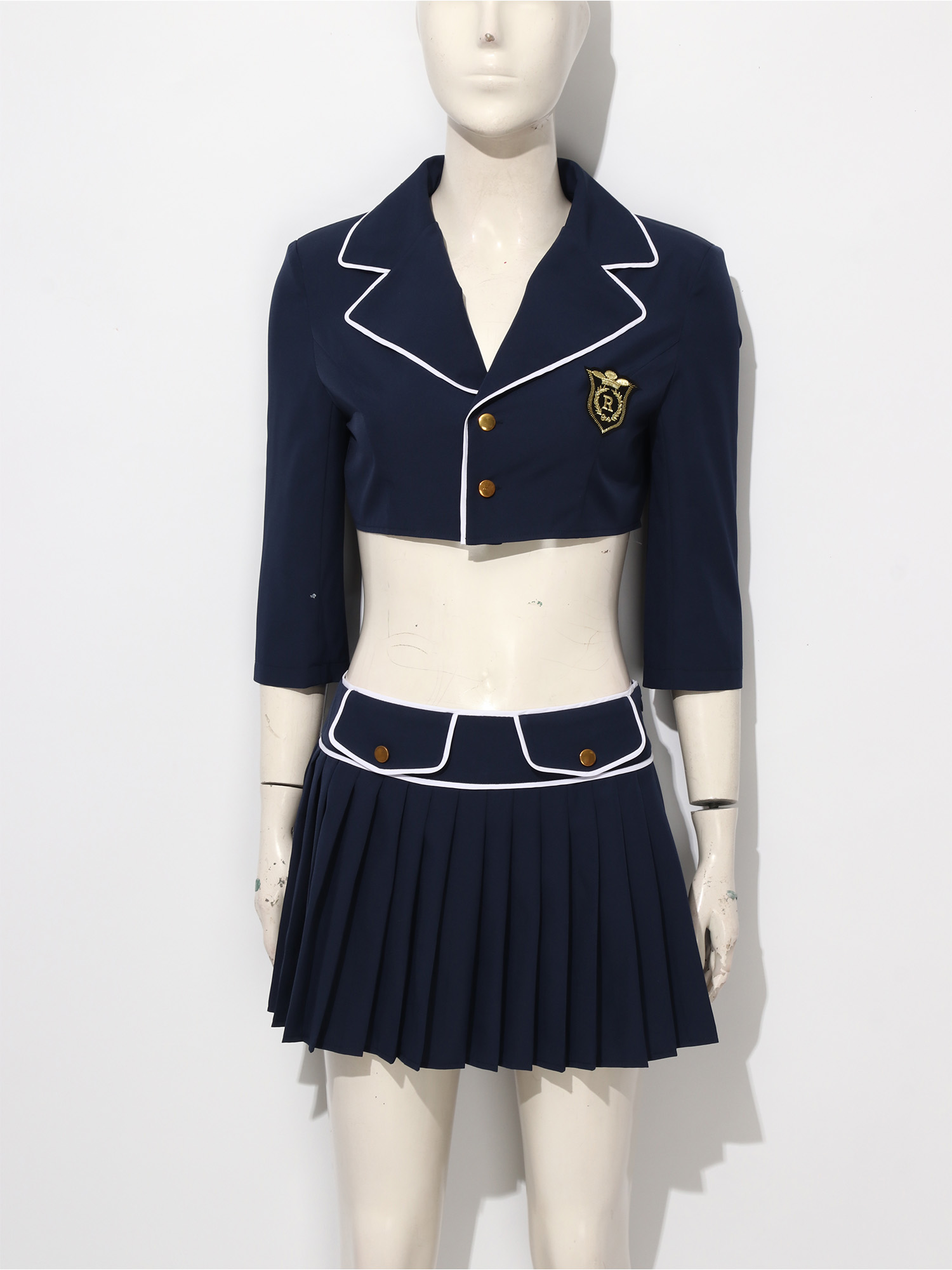 女性向け、日本の女子高生風コスプレ衣装。襟付き、七分袖のクロ - Womens Blazer のレビューと価格