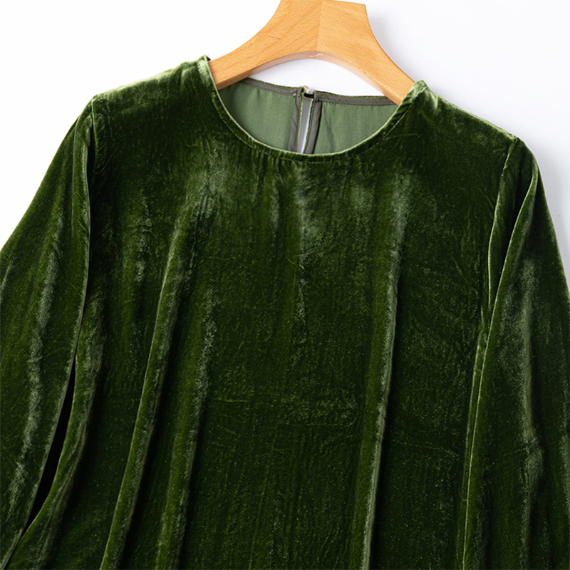 女性用シルクベルベットブラウス 100% マルベリーシルク裏 - Silk Blouse のレビューと価格